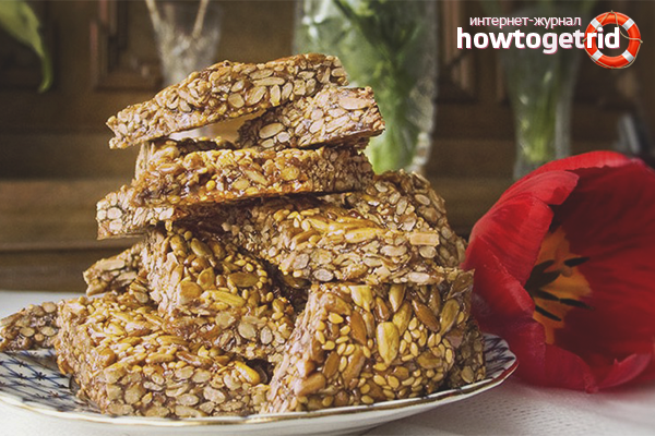 Kozinaki from sesame seeds