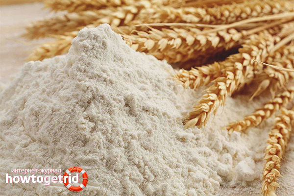 Flour for cleaning fur