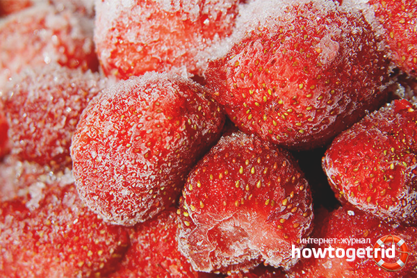 Strawberry freeze with sugar