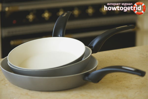 How to clean a ceramic pan from carbon deposits