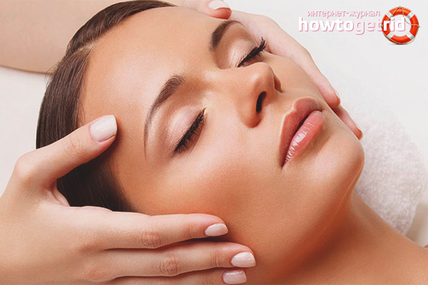Massage for tightening the skin of the cheeks