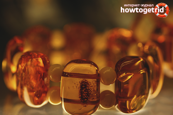 Care for amber jewelry and compositions