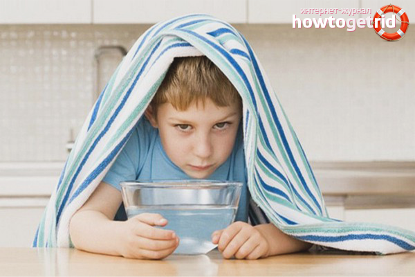 Inhalation with tracheitis