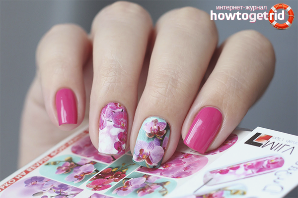 How to glue water stickers on nails