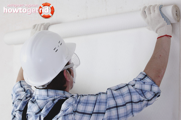 Glue drywall wallpaper