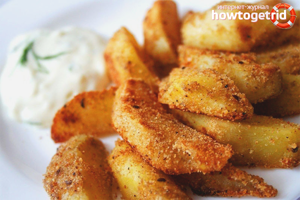 Fried potatoes with breadcrumbs