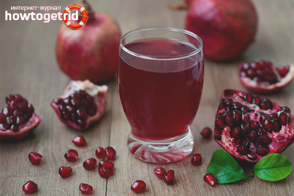 Pomegranate juice with honey