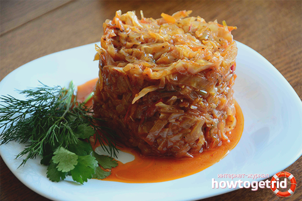 How to cook stewed cabbage