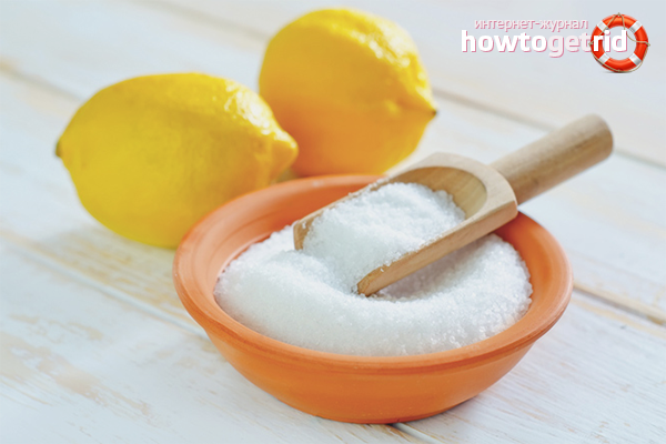 Citric acid for washing windows