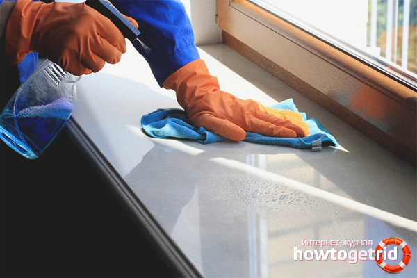Folk cleaning methods for window sills and windows