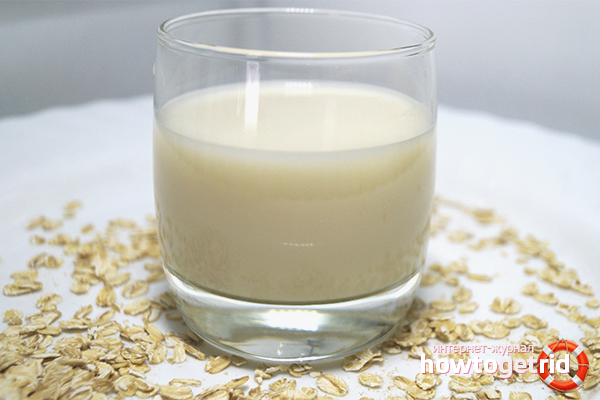 A decoction of oat grains from a hangover