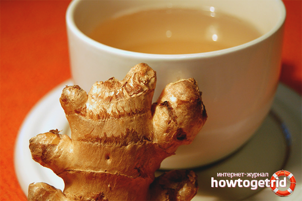 Cold tea with ginger