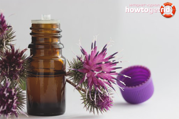 Using pure burdock oil for hair
