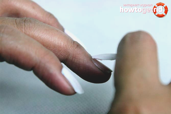 How to remove false nails on glue