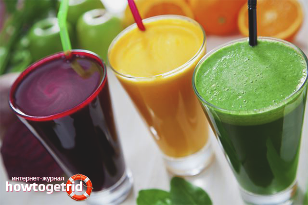 Merkmale des Trinkens von frischem Saft