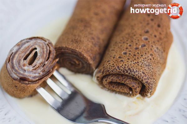 Chocolate pancakes