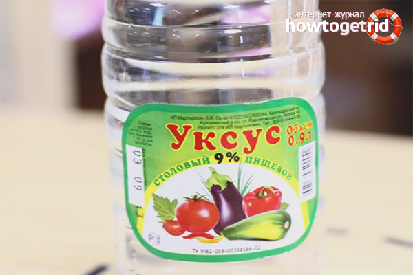 Vinegar from toenail fungus