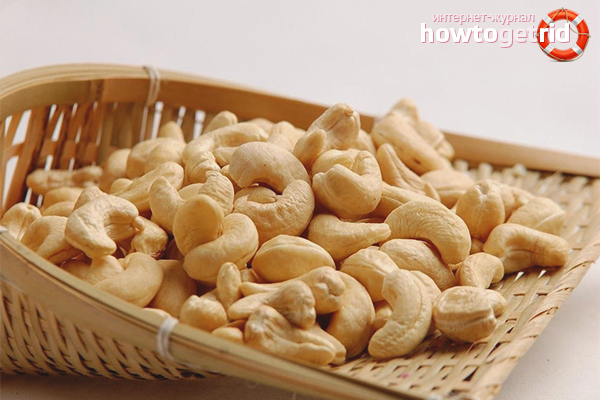 Harmful cashews for the body