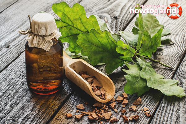 Eichenrinde zur Haarbehandlung