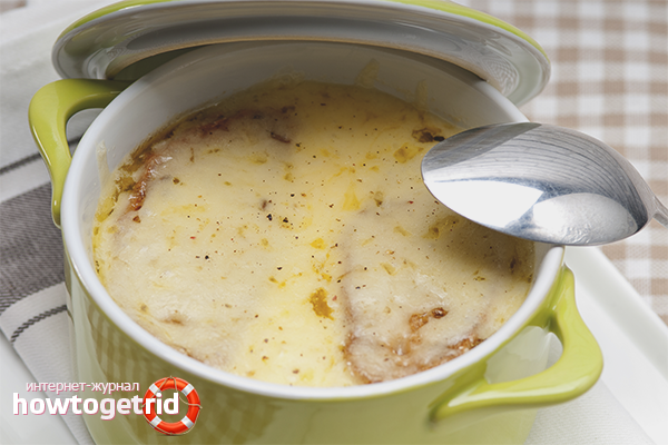 Cream cheese onion soup