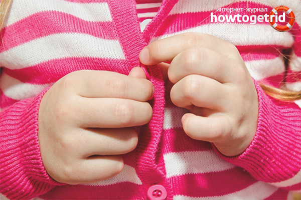 How to teach a child to button buttons