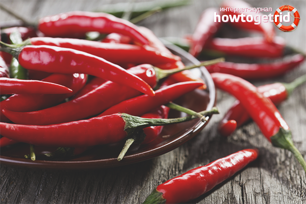 Contraindications for the use of red pepper in the treatment