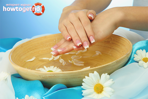 Bain de main à la camomille