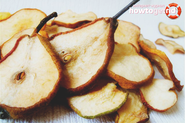 How to dry a pear to preserve all the vitamins