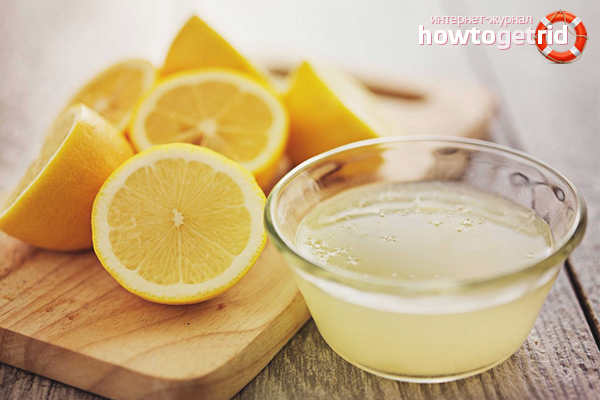 Lemon juice for rinsing hair