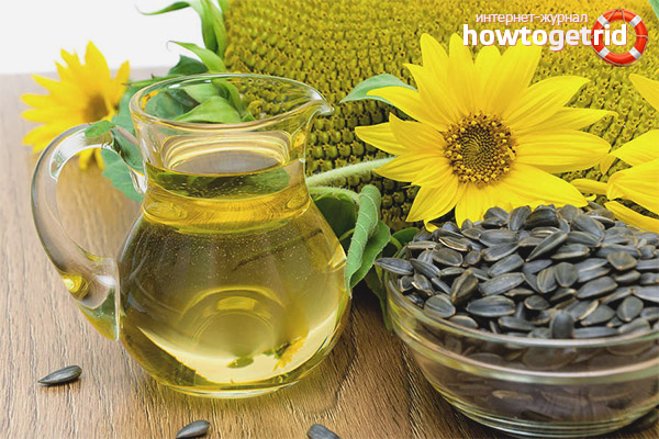 Sunflower oil treatment