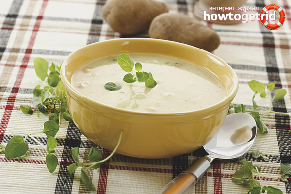 Milk soup with potatoes