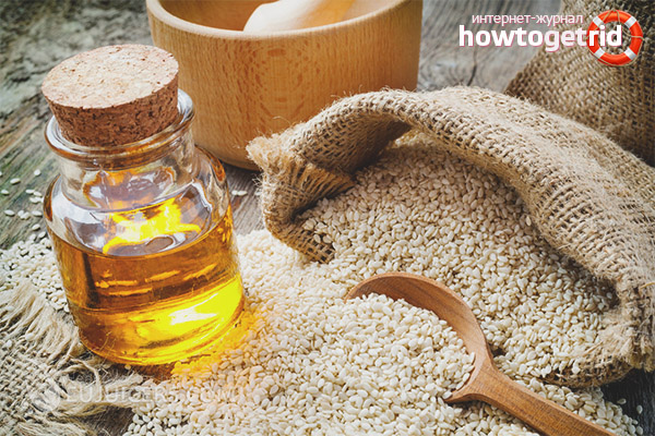 Useful properties and contraindications of sesame oil