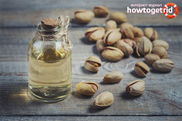 The use of pistachio oil