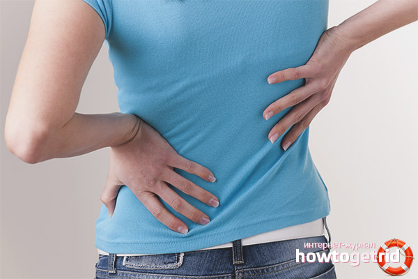 Low back pain during menstruation