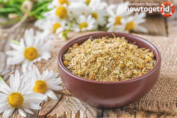 Self-treatment with chamomile