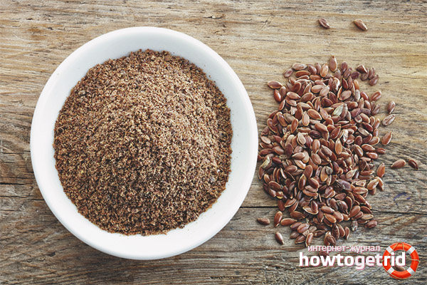 Flushing the intestines with flaxseed flour