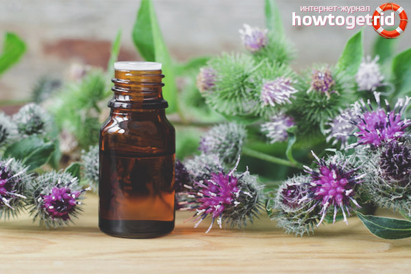 Burdock oil for the face