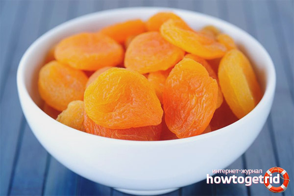 Daily rate of dried apricots