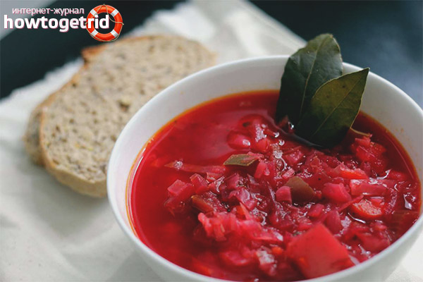 Cooking delicious and healthy borsch