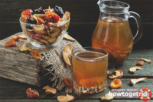 Dried fruit compote for breastfeeding