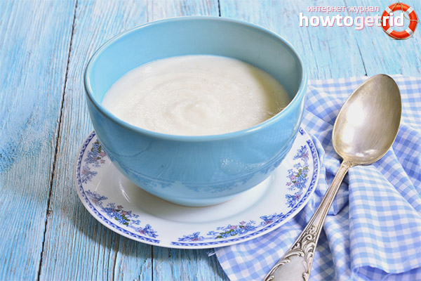Semolina porridge for breastfeeding