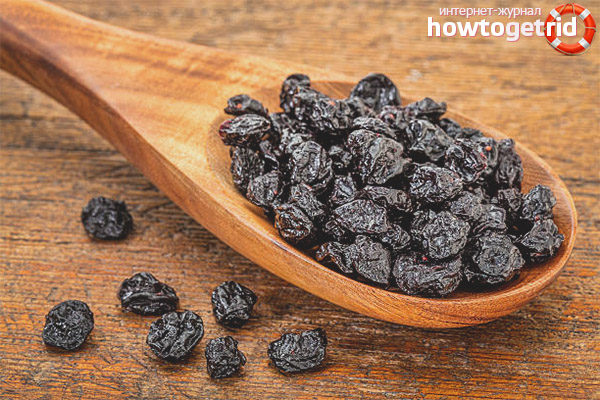 Useful properties and application of dried blueberries