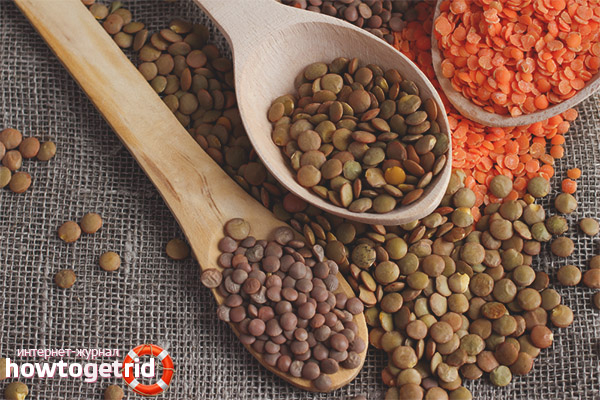 Rules for the use of lentils during the period of GV