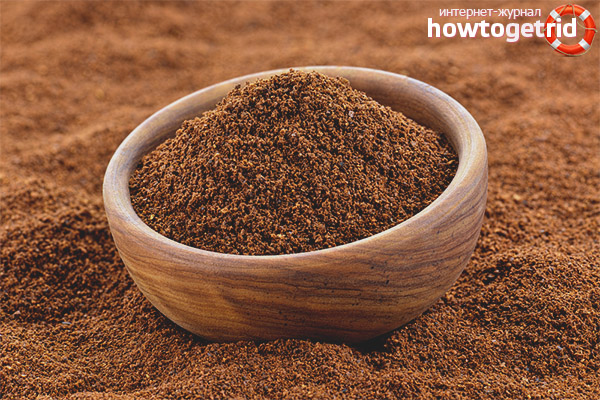 Freshly ground coffee for lactation