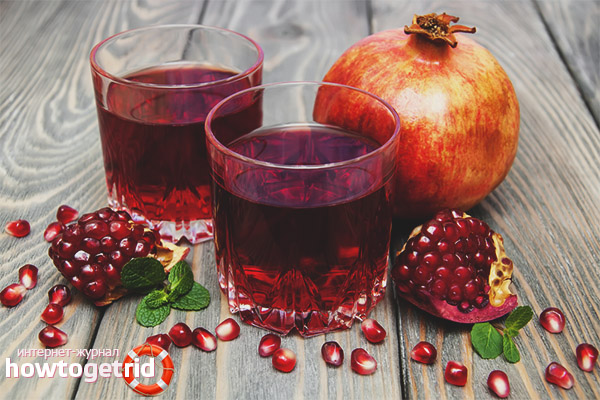 What are the benefits of pomegranate juice for a nursing woman