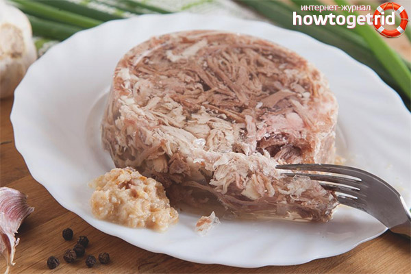 Jellied meat for diabetes