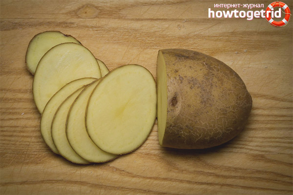 Grüne Kartoffelanwendung