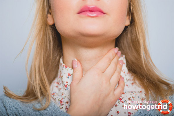 Diagnosis and first signs of a sore throat