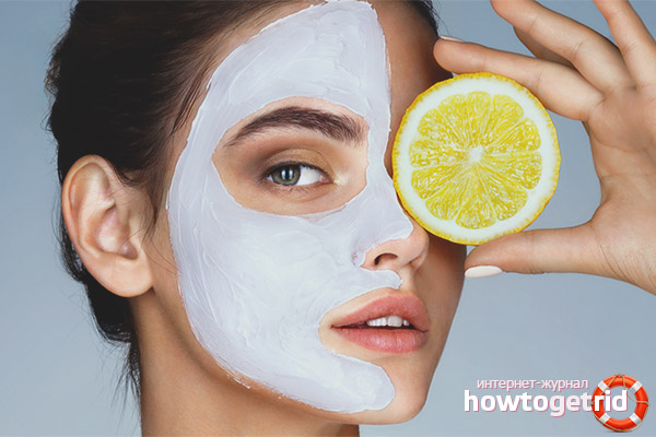 Effective masks with lemon for the face