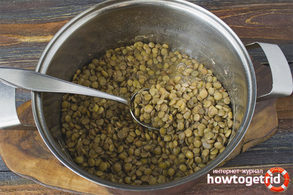 How and how much to cook lentils until cooked
